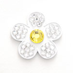 Bonjoc Ballmarker-Blume White Flower w/ yellow center "Lily"