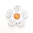 Bonjoc Ballmarker-Blume White Flower w/ orange center "Daisy"