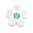 Bonjoc Ballmarker-Blume White Flower w/ blue center "Honey Bunch"