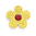 Bonjoc Ballmarker-Blume Yellow Flower w/ red center "Sunrise"