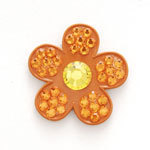 Bonjoc Ballmarker-Blume Orange Flower w/ yellow center "Paradise"