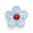 Bonjoc Ballmarker-Blume Blue Flower w/ red center "Iris"