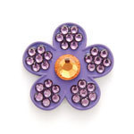 Bonjoc Ballmarker-Blume Purple Flower w/ orange center "LILAC"