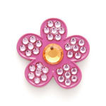 Bonjoc Ballmarker-Blume Pink Flower w/ orange center "SWEET PEA"