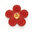 Bonjoc Ballmarker-Blume Red Flower w/ orange center "ROSE"