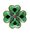 Bonjoc Golfballmarker Lucky Charm mit Kristallen grün (MOSS)