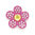 Bonjoc Ballmarker Pink Flower w/ yellow center "Tinkerbell"